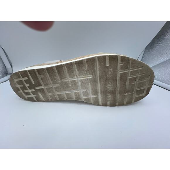 Franco Sarto Tinaka White & Gray Snakeskin Espadrille Sandals Shoes Size 9.5M - Picture 8 of 11